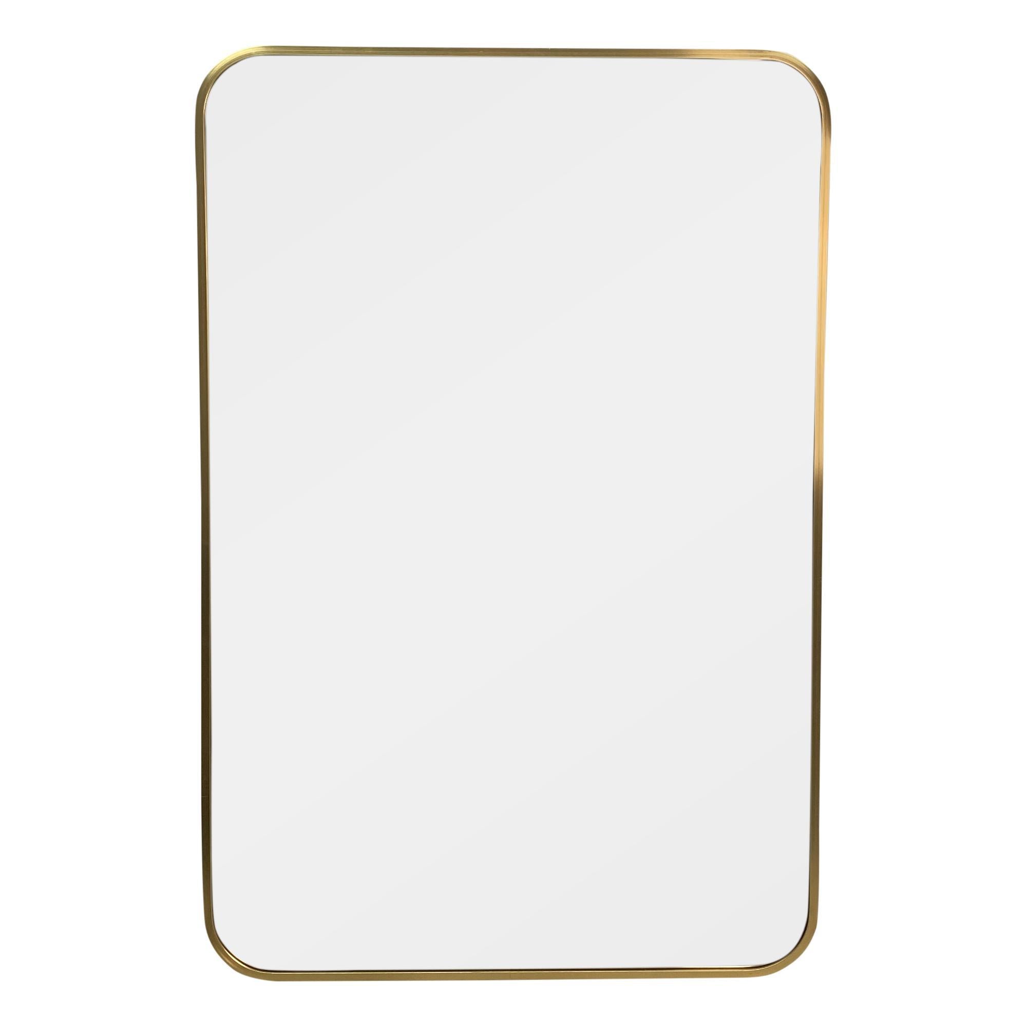 Espejo rectangular dorado