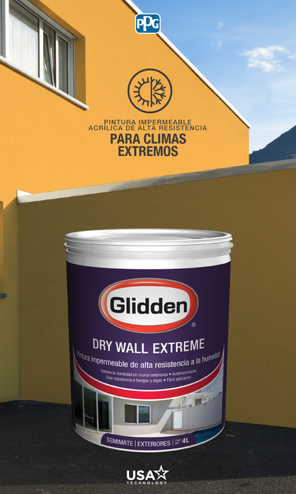 Pintura Dry Wall Extreme Glidden Pastel 4 Litros