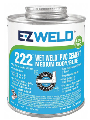 Pegamento PVC 1/4 pinta azul E-Z WELD
