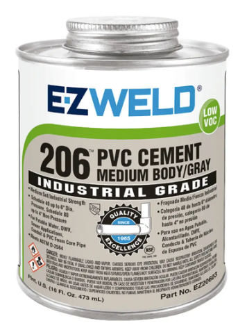 Pegamento PVC 1/4 pinta gris E-Z WELD