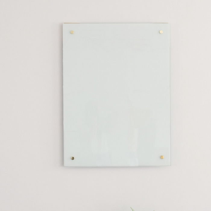 Tablero magnético de vidrio 16" x 20" blanco